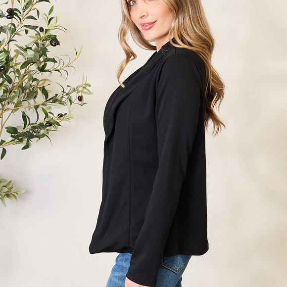 Heimish Full Size Open Front Long Sleeve Blazer - Picture 3 of 6
